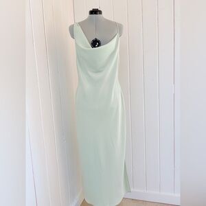 BHLDN Cucumber Green Satin Slip Dress – Size 16 – NWT